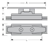 Antal Aluminum Adjustable Cleat For T-Track 32x6, Stop Pin &Oslash;11mm - 622412 01 - 622412