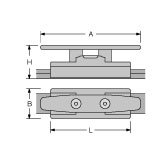 Antal Aluminum Adjustable Cleat For T-Track 40x8, Stop Pin &Oslash;14mm - 623412 01 72dpi - 623412