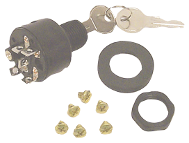 Sierra Polyester Ignition Switch, 3 Magneto, Off-Run-Start, Max Wall Thickness 16mm, 5-Terminals - 64mp39760 72dpi - 64MP39760