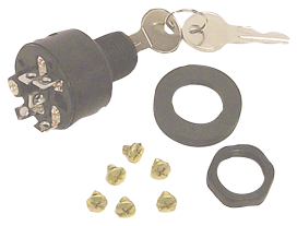 Sierra Polyester Ignition Switch, 3 Magneto, Off-Run-Start, Max Wall Thickness 16mm, 5-Terminals - 64mp39760 72dpi - 64MP39760