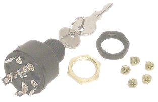 Sierra Polyester Ignition Switch, 3 Magneto, Off-Run-Start, Max Wall Thickness 16mm, 6-Terminals - 64mp41000 72dpi - 64MP41000