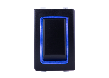 Sierra Waterproof (Ip68) Halo Permanently Lit Switch; Led Blue, Spdt, On-Off-On - 64rk40640b 72dpi - 64RK40640B