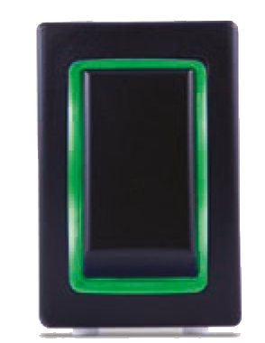 Sierra Waterproof (Ip68) Halo Permanently Lit Switch; Led Green, Dpdt, On-Off-On - 64rk40670g 72dpi - 64RK40670G