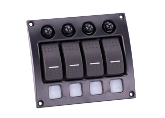 Sierra Plastic Circuit Panel 12-24v, Ip66, 4-Position, Led-Indicators & Automatic Fuses - 64sp21000 72dpi - 64SP21000