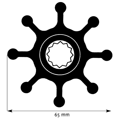 Johnson Pump Impeller 1028b - 66091028b 72dpi - 66091028B