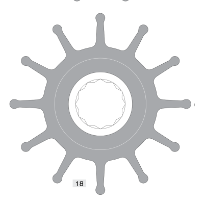 Johnson Pump Impeller 820b - 6609820b 72dpi - 6609820B