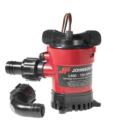 Johnson Pump L-Series Bilge Pump (Cartridge Typ) L650, 24v/1,6a, 61l/Min, Max. Head 3,5m - 663216500124 72dpi - 663216500124