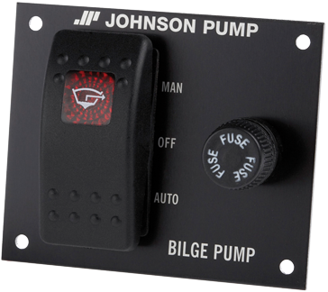 Johnson Pump Bilge Pump Control, 24v, 3-Positions, 76x55mm, Built-In Depth 40mm, With Internal Light - 66341225 72dpi - 66341225