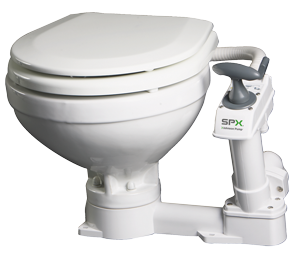 Johnson Pump AquaT Manual Toilet, Compact Vitreous China Bowl, Inlet &Oslash;19mm, Outlet &Oslash;38mm (Soft-Close) - 66804722901 72dpi 1 - 66804722901