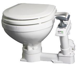 Johnson Pump AquaT Manual Toilet, Compact Vitreous China Bowl, Inlet &Oslash;19mm, Outlet &Oslash;38mm (Soft-Close) - 66804722901 72dpi 1 - 66804722901