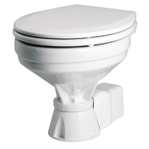 Johnson Pump Aquat Silent-Electric Toilet, 24v/7a, Comfort Vitreous China Bowl - 66804723202 02 - 66804723202