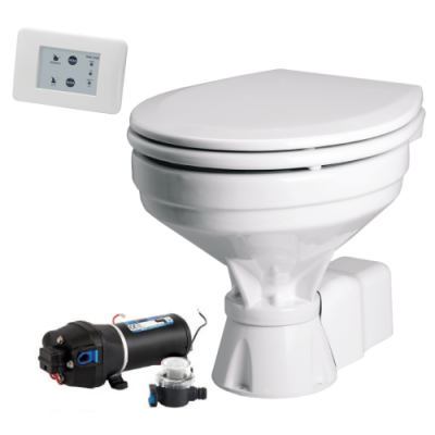 Johnson Pump Aquat Silent-Electric Toilet, 24v/7a, Comfort Vitreous China Bowl - 66804723202 1 - 66804723202