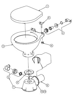 Johnson Pump Intake Elbow, Inlet Pipe Gasket & Nut For Manual & Silent-Electric Toilets - 66814724601 02 72dpi - 66814724601