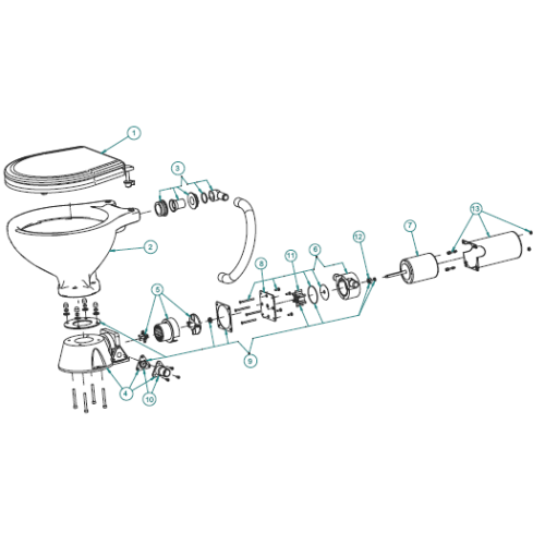 Johnson Pump Lipseal For Manual- & Standard Electric-/Space Saver Toilet - 66814745301 72dpi - 66814745301