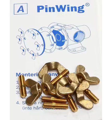 Johnson Pump Set stainless steel butterfly nuts and stuts 'Pinwing'