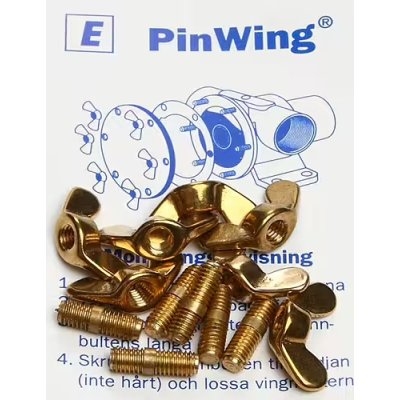 Johnson Pump Set Stainless Steel Butterfly Nuts And Stuts 'Pinwing' & Thread End, Set E (6st. M5 X M5) - 669509354 - 669509354