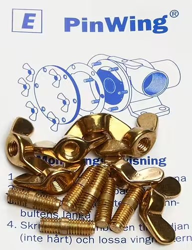 Johnson Pump Set Stainless Steel Butterfly Nuts And Stuts 'Pinwing' & Thread End, Set E (6st. M5 X M5) - 669509354 - 669509354