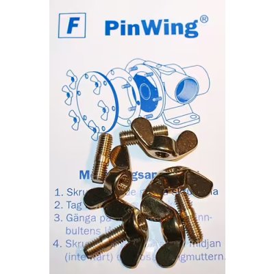 Johnson Pump Set Stainless Steel Butterfly Nuts And Stuts 'Pinwing' & Thread End, Set F (4st. M5 X M5) - 669509355 - 669509355