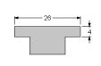 Antal Plastic End Fitting For T-Track 26x4 - 691141 72dpi - 691141
