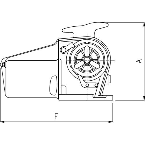 Lofrans Windlasses Windlass Horizontal, Model 'Tigres', 12mm, Iso/Din766, 12v, 1500w, With Drum - 71032 01 72dpi - 71032