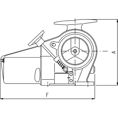 Lofrans Windlasses Windlass Horizontal, Model 'Falkon', 12mm, 12v, 1700w, With Drum - 71132 01 72dpi - 71132