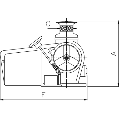 Lofrans Windlasses Windlass Horizontal, Model 'Titan B', 24v, 2300w, 2x Chain Gipsy 12-13 Din766 & 1x Drum - 71232 01 72dpi - 71232