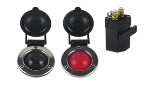 Stainless Steel Foot Switch 'Down', Black - 71978 72dpi - 71978