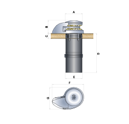 Windlass Vertical, Model 'Zadar', 6mm, 12v, 500w, Without Drum - 72802 dims 72dpi - 72802