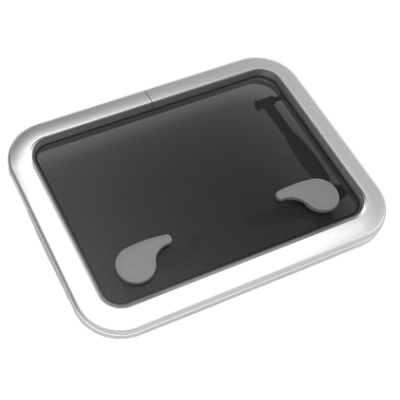 Go&iuml;ot Aluminum Hatches Model 'Opal 30', Satin, Dims. 511x381mm, Hole Size 457x327mm, Mounting Depth 15mm - 73106734 - 73106734
