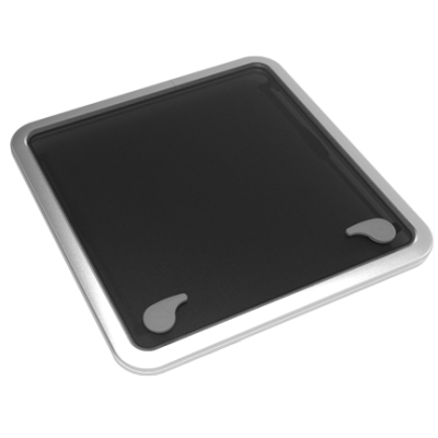 Go&iuml;ot Aluminum Hatches Model 'Opal 60', Satin, Dims. 561x561mm, Hole Size 507x507mm, Mounting Depth 15mm - 73106738 - 73106738