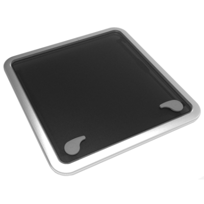Go&iuml;ot Aluminum Hatches Model 'Opal 70', Satin, Dims. 681x681mm, Hole Size 627x627mm, Mounting Depth 15mm - 73106739 - 73106739