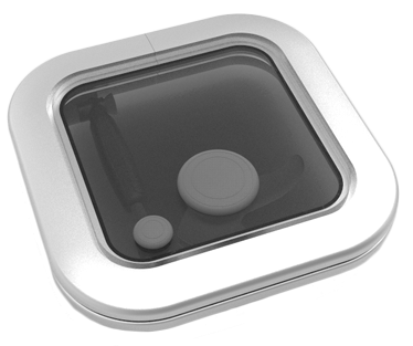 Go&iuml;ot Aluminum Hatches Model 'Opal 00', Satin, Dims. 265x265mm, Hole Size 211x211mm, Mounting Depth 15mm - 73115263 - 73115263