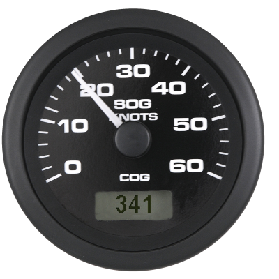 Premier Pro Gps Speedo Meter 60 Knots, Black With Black Bezel - 781372pdfe 72dpi - 781372PDFE