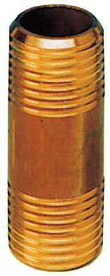 Brass Barrel Nipple, 1/2"X100mm, 2-Sides Outer Thread - 9000530c 100 - 9000530C-100