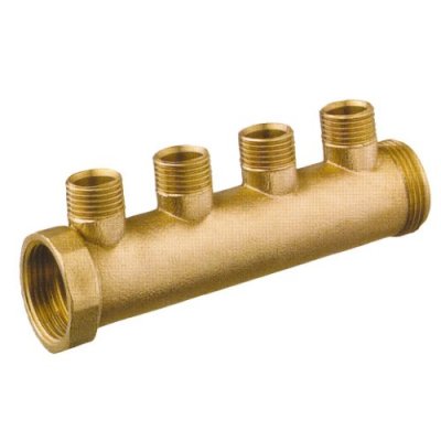 Brass Manifold, 2-Way, 3/4"X1/2" - 9001007db 2 - 9001007DB-2