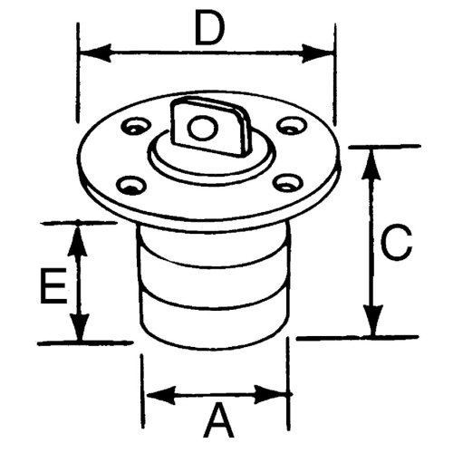 Nylon Drain Socket, &Oslash;25mm, Black - 9001420 1 - 9001420