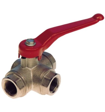 allpa chromed-brass 3-way ball valves with double outlet 'T-Flow'