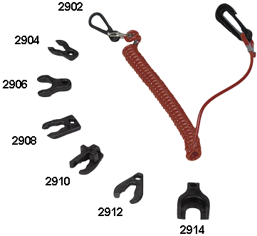 Security Stop Key With Coiled String For Mariner/Mercury - 9002902 1 1 - 9002902
