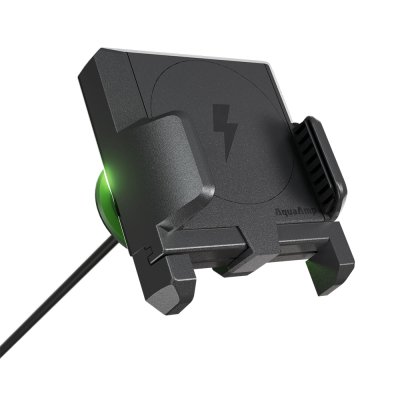 AquaAmp 925X-SS Verticale slanke klemhouder met LED, 25W Qi2.2, sterke magneet - 900711349 - 900711349
