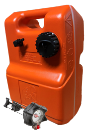 Plastic Outboard Fuel Tank 24l, 460x340x230mm incl. Filler Cap with Gauge - 9008027 - 9008027