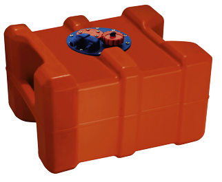 Plastic Outboard Fuel Tank 40l, With Connector Flange And Carrying Handles - 9008040 - 9008040