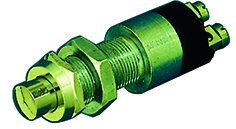 Chromed-Brass Push Button Switch, 30a, Bore &Oslash;14mm - 9014847 - 9014847
