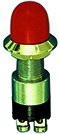 Chromed-Brass Push Button Switch, 30a, Bore &Oslash;14mm, With Red Button (Watertight) - 9014848 r - 9014848/R