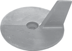 Zinc Anode Yamaha-/Honda Outboard, Cutdown Skeg (Oem 664-45371-01) - 9017100 - 9017100