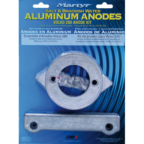 Aluminum Anode Kit, Volvo 280 - 9017510a - 9017510A