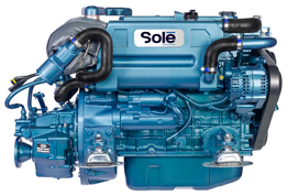 Sol&eacute; marine engine SM-94 with gearbox TM93, R=2.77:1 - 9022648 3 - 9022648