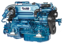 Sol&eacute; SM-94 marine engine with hydraulic gear box
