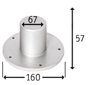 Aluminum Base For Removable Table Pedestal - 9024200 2 - 9024200