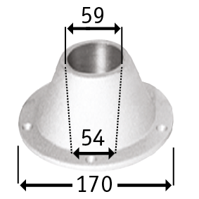 Aluminum Table Support For Removable Table Pedestal - 9024205 2 1 - 9024205