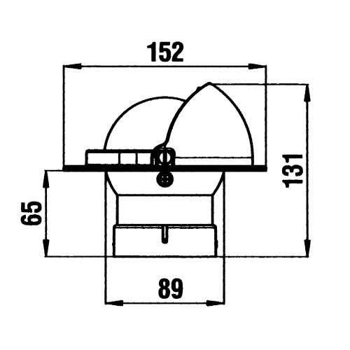 Compass Model 'Extreme', Flush Mount Compass, 12v, Dial &Oslash;80mm (3")/5&deg; - 9035250 1 - 9035250